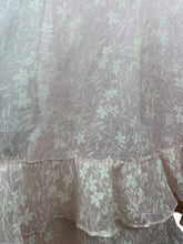 Load image into Gallery viewer, Original 1930's Pale Pink and White Full Length Evening Dress with Ruffle Trim - Bust 32