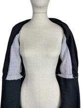 Load image into Gallery viewer, Reproduction 1940's Black Double Breasted Lightweight Coat with Velvet Trim - Bust 36 38