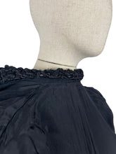 Load image into Gallery viewer, Original 1940's Black Wool Jacket with Real Astrakhan Trim on Collar and Pockets - Bust 36 *