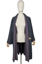 Load image into Gallery viewer, Original 1940's 1950's Slate Grey Double Breasted Textured Wool Princess Coat by Samtex Town - Bust 38 *