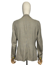 Load image into Gallery viewer, Original 1940's Grey and Yellow Check Jacket with Fabulous Pocket Detail by Brenner Sports - Bust 38