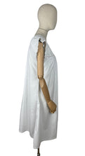 Load image into Gallery viewer, Antique Edwardian Crisp White Cotton Shift with Broderie Anglaise and Peach Ribbon Trim