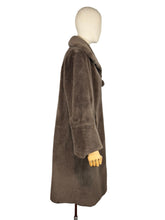 Load image into Gallery viewer, Original 1940's 1950's Faux Fur Coat with Large Single Button Fastening By John Fox
