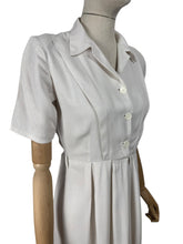 Load image into Gallery viewer, RESERVED Original 1940's Ivory Crepe Day Dress - Perfect Summer Dress - Bust 36 *