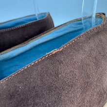 Load image into Gallery viewer, Original 1940's Deadstock CC41 Brown Suede and Beige Leather Wedge Shoes - UK 4 4.5