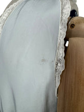 Load image into Gallery viewer, Original 1940's Ice Blue Rayon Nightdress with Lace Detail - Bust 34 36 *