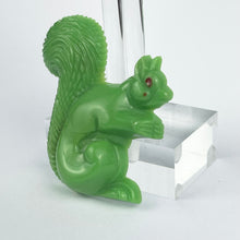 Load image into Gallery viewer, Charming Original 1940’s 1950's Bright Green Squirrel Brooch