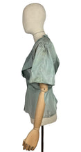 Load image into Gallery viewer, Original 1930's Pale Resida Green Evening Jacket with Gold Sequin Bow Trim - Bust 38 *