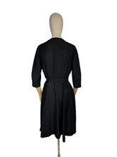 Load image into Gallery viewer, Original 1940's 1950's Classic Little Black Belted Day Dress - Bust 38 40