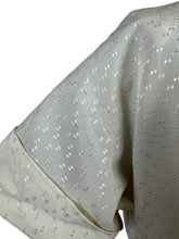Load image into Gallery viewer, Original 1950's Ivory Mode O'Day Belted Day Dress with Button Bodice - Bust 34 *