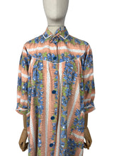 Load image into Gallery viewer, Original 1950's Wounded But Wearable Bright Floral Cotton Dressing Gown - Bust 38 40