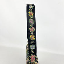 Load image into Gallery viewer, Absolutely Stunning Original 1950’s Black Handpainted Floral Beaded Evening Box Bag by Waldybag - Highly Collectible