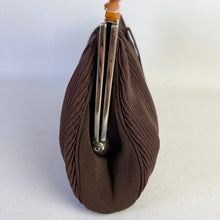 Load image into Gallery viewer, Original 1940’s Chocolate Brown Clutch Bag with Bakelite Clasp