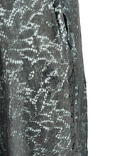 Load image into Gallery viewer, Original 1950's Ice Blue and Black Lace Cocktail Dress with Velvet Ribbon Trim - Bust 36 *