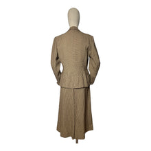 Load image into Gallery viewer, Original 1940’s American Made Lightwool Wool Check Suit in Dull Mustard and Brown - Bust 40 42