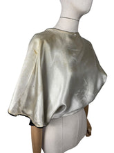 Load image into Gallery viewer, Original 1930's Inky Black Cotton Velvet Bolero with Huge Sleeves - Bust 34 36 38 *