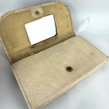 Load image into Gallery viewer, Original 1930's Japanese Painted Leather Tourist Bag with Beautiful Mountains and Temples Scene *