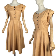 Load image into Gallery viewer, Wounded But Wearable Original 1950's Cotton Day Dress - Bust 36 37 *