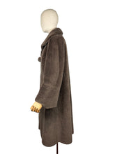 Load image into Gallery viewer, Original 1940's 1950's Faux Fur Coat with Large Single Button Fastening By John Fox