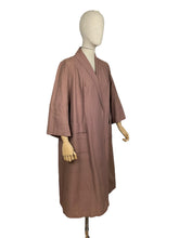 Load image into Gallery viewer, Original 1950's Light Brown Grosgrain Edge to Edge Duster Coat - Bust 44 46