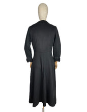Load image into Gallery viewer, Reproduction 1940's Black Double Breasted Lightweight Coat with Velvet Trim - Bust 36 38