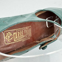 Load image into Gallery viewer, Original 1930's Mary Jane Leather Shoes Overpainted with Green *