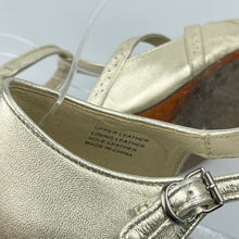 Load image into Gallery viewer, Re-Mix Starlet 1920's 1930's T-Strap Sandals in Gold Leather - UK Size 9
