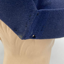 Load image into Gallery viewer, Original 1930’s 1940’s Blue Felt Tilt Fedora Hat with Pretty Rust Suede Trim *