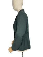 Load image into Gallery viewer, Original 1950's Women's Royal Voluntary Service Green Wool Jacket with Cherry Red Lining - Bust 38 *