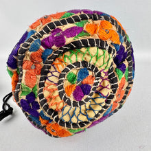 Load image into Gallery viewer, Antique Early 20th Century Black Embroidered Drawstring Bag - 1910 1920
