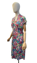 Load image into Gallery viewer, Original 1940’s Painterly Floral Dress - Petite Length - Bust 34