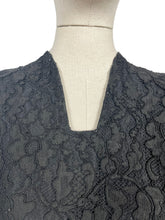 Load image into Gallery viewer, Original 1950's Marldena Model Little Black Lace Cocktail Dress with Beading - Bust 40 42 *