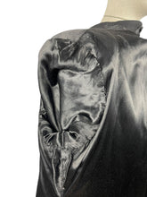 Load image into Gallery viewer, Original 1940’s Black Wool Double Breasted Coat with Velvet Appliqué Detail - Bust 42 44 46 *