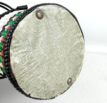 Load image into Gallery viewer, Original 1950's Small Wicker Handbag in White, Black, Green and Red