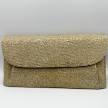 Load image into Gallery viewer, Original 1950's Soft Gold Glitter Clutch Bag - Perfect Evening Bag