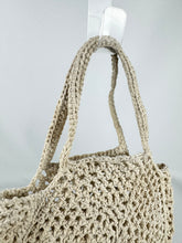 Load image into Gallery viewer, Original 1940's 1950's Ivory Coloured String Crochet Handbag