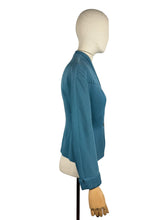 Load image into Gallery viewer, Original Late 1940's Teal Wool Single Breasted Jacket by Aubrey Segal - Bust 36