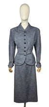 Load image into Gallery viewer, Original Late 1940's Wiley's of Kansas Textured Slate Grey Blue Cotton Suit - Bust 40