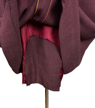 Load image into Gallery viewer, Original 1950's 1960's Petite Length Burgundy and Black Lightweight Wool Fine Check Dress - Bust 38