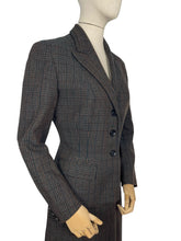 Load image into Gallery viewer, Original 1940's Jolly & Son Limited Tweed Wool Suit in Black, Green and Rust Check - Bust 36 37