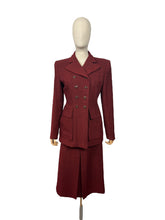 Load image into Gallery viewer, Original 1940’s Red and Brown Herringbone Double Breasted Suit - Bust 36