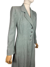 Load image into Gallery viewer, Original 1940’s CC41 Marlbeck Single Breasted Wool Coat In Grey and Black - Bust 36 *