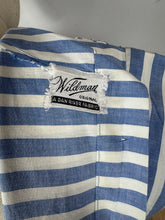 Load image into Gallery viewer, Original 1950's Blue and White Cotton Day Dress with Pockets and Ric Rac Trim - Bust 36 *