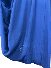 Load image into Gallery viewer, Wounded but Wearable Original 1940's Blue Wool Swagger Coat - Bust 36" 38" *