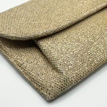 Load image into Gallery viewer, Original 1950's Soft Gold Glitter Clutch Bag - Perfect Evening Bag