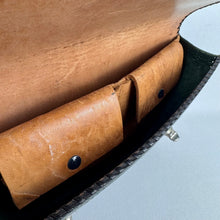 Load image into Gallery viewer, Original 1940’s Dark Green Mock Croc Leather Handbag