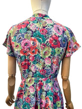 Load image into Gallery viewer, Original 1940’s Painterly Floral Dress - Petite Length - Bust 34