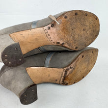 Load image into Gallery viewer, Original 1940’s Grey Suede and Leather Lace-up Shoes - UK 5 or 5.5