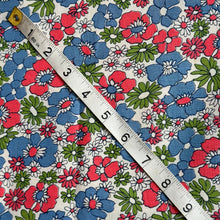 Load image into Gallery viewer, Original 1940's White, Red, Blue and Green Medium Weight Cotton Dressmaking Fabric - 36" x 88"