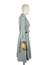 Load image into Gallery viewer, Original 1940's 1950's Evandore Double Breasted Belted Princess Coat in Grey Fleck Boucle Wool - Bust 36
